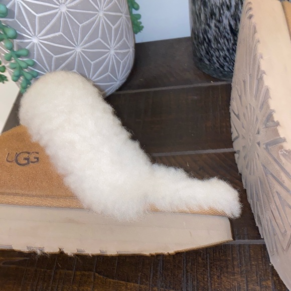 3/$60 UGG Disquette Chestnut Shearling Lined Mules Size 7 - Picture 11 of 15